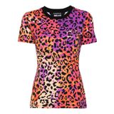 Just Cavalli Yuvarlak Yaka Desenli T-Shirt, S, 5003158669, Fuşya, Kadın