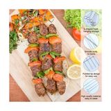 Just Cheap Store 10 Adet Paslanmaz Çelik Mangal Şişi Seti – 20 cm Metal Çöp Şiş ve Izgara Şişleri - 000-Siyah