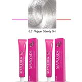Just Cheap Store 2 Li Set Premium 0.01 Yoğun Gümüş Gri - Kalıcı Krem Saç Boyası 2 X 50 G Tüp