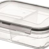 Just Cheap Store 3 Bölmeli Kilitli Kapaklı 1 Litre Erzak Saklama Kabı Lc-510 (4741)