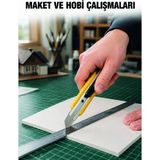Just Cheap Store 5 Adet Metal Falçata Seti Ergonomik Saplı Çelik Maket Bıçağı Koli Ambalaj Pvc Kesici - Ahşap - 100*100