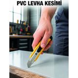 Just Cheap Store 5’li Profesyonel Metal Falçata Seti Ergonomik Saplı Çok Amaçlı Kesici Maket Bıçağı - Ahşap - 100*100