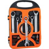Just Cheap Store 7 Pcs Cırcır Kombine Anahtar Seti 8-10-12-13-14-17-19 mmPLASTİK Taşıma Çantalı (4741)
