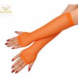 Just Cheap Store 80’ler 90’lar Retro Turuncu File Parmaksız Eldiven 26 cm