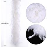 Just Cheap Store Beyaz Renk Kabarık Kalın Otriş Boa Tüy 6 cm Genişlik 180-200 cm Uzunluk