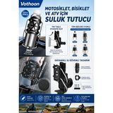 Just Cheap Store Bisiklet Motosiklet Atv ve Scooter Uyumlu Matara Suluk Tutucu Gidon Bağlantılı Esnek Gövdeli Şişe Aparatı - 1
