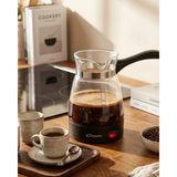 Just Cheap Store Cam Kahve Makinesi 650W 0.5 Litre 5 Fincan Kapasiteli Elektrikli Türk Kahvesi Makinesi - Acı Yeşil - 10*10
