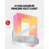 Just Cheap Store Cam Pencere Güvenlik Kilidi Açılma Sınırlayıcı Aparat 3 Adet - Ahşap - Bej - 10*10