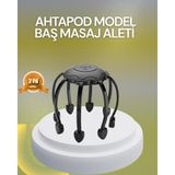 Just Cheap Store Elektrikli Kafa Masaj Aleti Çok Noktalı 360 Derece Kapsama - 000-Siyah