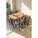Just Cheap Store Elma Metal Mutfak Sandalyesi Çok Renkli 2'li - Ahşap - Beyaz - Belirtilmemiş
