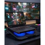 Just Cheap Store Laptop Soğutucu Stand Çift Fanlı 17 Inç Uyumlu Ayarlanabilir Notebook Altlığı - Ahşap - Ceviz - 10*10