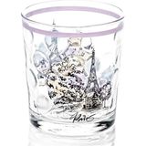 Just Cheap Store Meşrubat Bardağı Paris Desenli 1 Adet ROYALEKS-SGM08603 - Altın - Kırmızı
