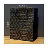 Just Cheap Store Mini Boy Siyah Gold Yaldızlı Karton Çanta - Antrasit