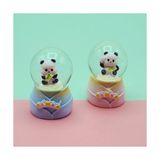 Just Cheap Store Panda Tasarımlı Işıklı Küçük Boy Kar Küresi - Antrasit