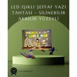 Just Cheap Store Şık ve Modern LED Pano – Neon Işıklı Silinebilir Akrilik Yazı Tahtası, 7 Renkli Kalem Dahil - 10