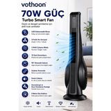 Just Cheap Store Turbo Smart Akıllı Fan LED Ekranlı Kumandalı 90° Hareketli Serinletici Soğutucu Kule Tipi Vantilatör - Acı Yeşil - 10*10