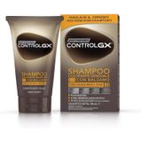 Just for Men Control GX 2'si 1 arada şampuan ve saç kremi, gri oranını azaltmak için, iyileştirilmiş formül, tüm saç renkleri, 118 ml