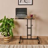 Just Home Barnes 87x45x58 cm Atlantik Çam Siyah Çift Tablalı Ayarlanabilir Laptop Sehpası