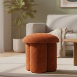 Just Home Magnus Minimalist Puf - Kiremit - 45X45X45 cm