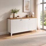 Just Home Mona Konsol - Beyaz / Sepet - 76 x 39 cm