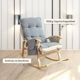 Just Home Relax Sallanan Sandalye & Dinlenme Koltuğu - Gri / Krem - Gri – Krem