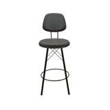 Just Home Soho Siyah 102,5x38x38 cm Metal Bar Taburesi