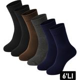 Just Inner Erkek 6’lı Viskon Çorap Kışlık Koyun Yünü Ergonomik Günlük Çorap (13600) - 41 - 44 - Renkli