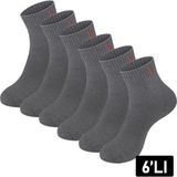 Just Inner Erkek 6’lı Viskon Çorap Kışlık Termal Patik Esnek ve Konforlu (12200) - 41 - 44 - Gri