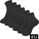 Just Inner Erkek 6’lı Viskon Çorap Kışlık Termal Patik Esnek ve Konforlu (12200) - 41 - 44 - Siyah