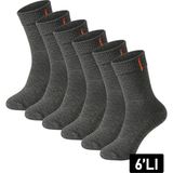 Just Inner Erkek 6’lı Viskon Çorap Kışlık Termal Uzun Ömürlü Kullanım (12600) - 41 - 44 - Antrasit