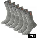 Just Inner Erkek 6’lı Viskon Çorap Kışlık Termal Uzun Ömürlü Kullanım (12600) - 41 - 44 - Gri