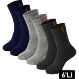 Just Inner Erkek 6’lı Viskon Çorap Kışlık Termal Uzun Ömürlü Kullanım (12600) - 41 - 44 - Siyah - Lacivert - Gri