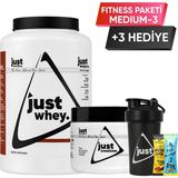 Just Nutrition Fitness Paketi - Medium 3 + 3 Hediye (Protein Tozu + Kreatin) - Aromasız
