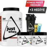 Just Nutrition Fitness Paketi - Medium + 3 Hediye (Protein Tozu + Bcaa + Kreatin) - Aromasız