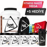 Just Nutrition Fitness Paketi - Mega + 5 Hediye (Protein Tozu + Bcaa + Glutamin + Arjinin + Kreatin) - Çikolata