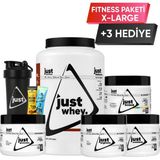 Just Nutrition Fitness Paketi - X-Large + 3 Hediye (Protein Tozu + Bcaa + Glutamin + Arjinin + Kreatin) - Aromasız