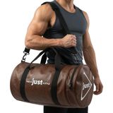 Just Nutrition Just Leather Sport Fitness Bag Siyah Spor Çantası Omuz Askılı Küçük Boy - Kahverengi