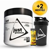 Just Nutrition L-Glutamine 360 Gr Glutamin 120 Servis + Shaker + Protein Kahve Hediyeli - Aromasız