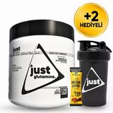 Just Nutrition L-Glutamine 360 Gr Glutamin 120 Servis + Shaker + Protein Kahve Hediyeli