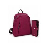 Just Polo 2 'li orijinal justpolo kadın 9 bölmeli sırt çantası VE CÜZDAN KOMBİNİ ( EBAT 33X28 CM)
