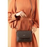 Just Polo 4 Bölmeli Iki Askılı Kadın El &orta Boy 3 Bölmeli Iki Askılı Kadın El Omuz Çantası ve Cüzdan Kombin - 18x23 - Kahverengi - Taba