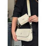 Just Polo 4090-GD Krem Altın Kadın Omuz Çantası