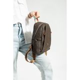 Just Polo 9 Bölmeli Büyük Boy Kadın Sırt Çantası 28X33CM PBU4040 - Kahverengi - Taba
