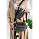 Just Polo Çok Bölmeli Kadın Omuz Çantası Çapraz Çanta 2183-GD - Black