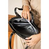 Just Polo Günlük Kombinlere Uygun Kadın Büyük Boy Lüks El Çantası Ebat : 24 x 27 cm Shopper - Siyah