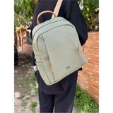 Just Polo Günlük Kombinlere Uygun Kadın Yeşil Camel 9 Gözlü Büyük Boy Sırt Çantası - Tek Ebat - Yeşil - Camel