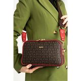Just Polo Jp Polo Kadın Orijinal Ayarlanabilir Askılı Şık Omuz Çantası Shopper Ebat: 16 x 26 cm - Kahverengi - Kırmızı