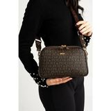 Just Polo Jp Polo Kadın Orijinal Ayarlanabilir Askılı Şık Omuz Çantası Shopper Ebat: 16 x 26 cm - Tek Ebat - Kahverengi