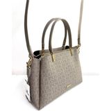 Just Polo Jp2120 Kadın Monogram Baskılı El Ve Omuz Çantası Ozt2120 - Taş