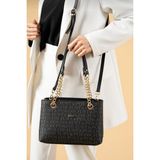 Just Polo Just Polo Kadın Siyah Zincir Detaylı Ayarlanabilir Uzun Askılı Omuz ÇANTASI-2181 - 000-Siyah